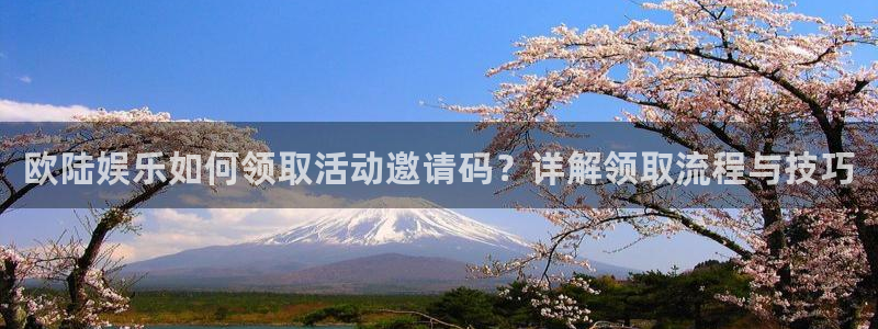天顺娱乐2平台：欧陆娱乐如何领取活动邀请码？详解领取流程与技巧
