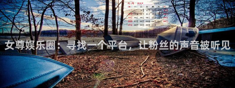 天顺娱乐3官网登录：女尊娱乐圈：寻找一个平台，让粉丝的声音被听见